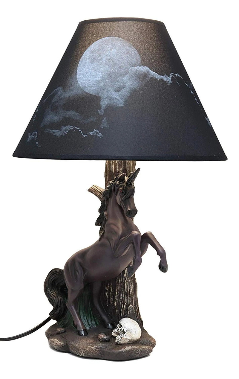 Unicorn Table Lamp, Sculptural Fantasy Desktop Night Light with Starry Sky Shade, 19" Tall, Bedroom, Living Room, Kids Room, Office Desk, Home Decor, Magical Gift-2