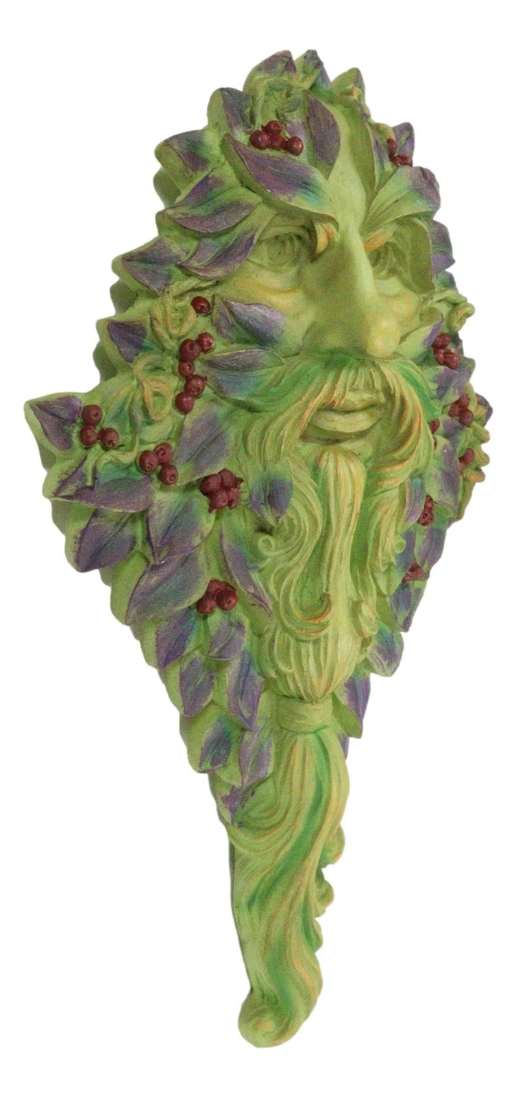 Celtic Winter Solstice Greenman Hanging Wall Decor Plaque 12.75" High-3