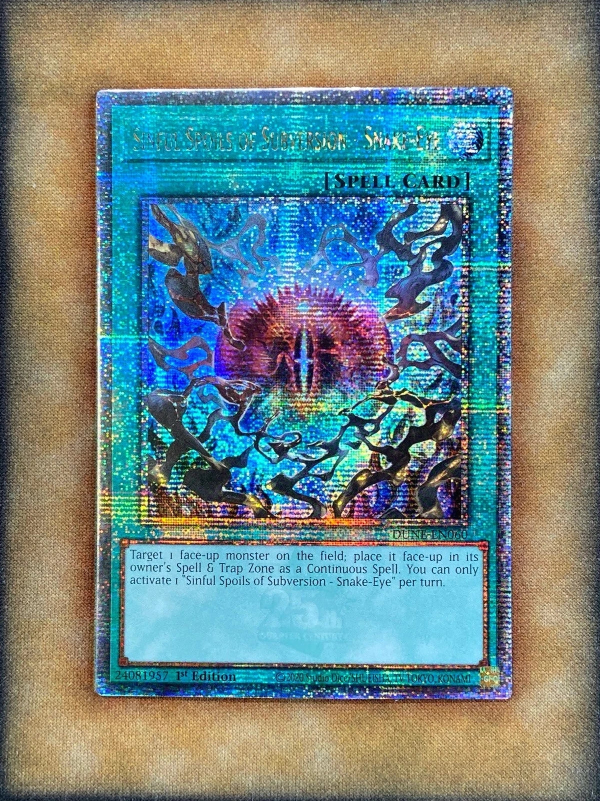 Yugioh Sinful Spoils of Subversion - Snake-Eye DUNE-EN060 Quarter Century 1st NM