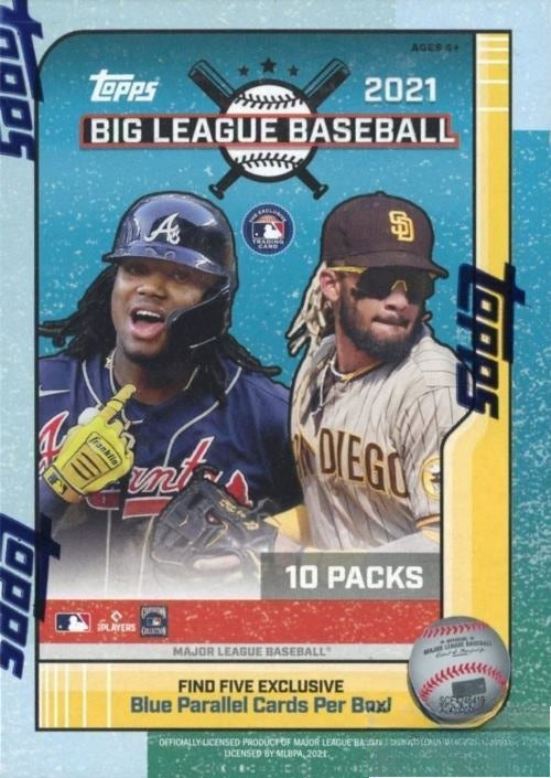 2021 Topps Big League Baseball EXCLUSIVE HUGE Sealed Blaster Box-BLUE PARALLELS!-1
