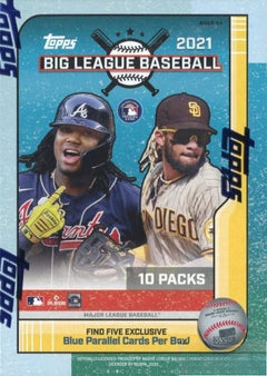 2021 Topps Big League Baseball EXCLUSIVE HUGE Sealed Blaster Box-BLUE PARALLELS!-1