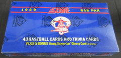 1989 Score Baseball Unopened Rack Box (FASC)-1