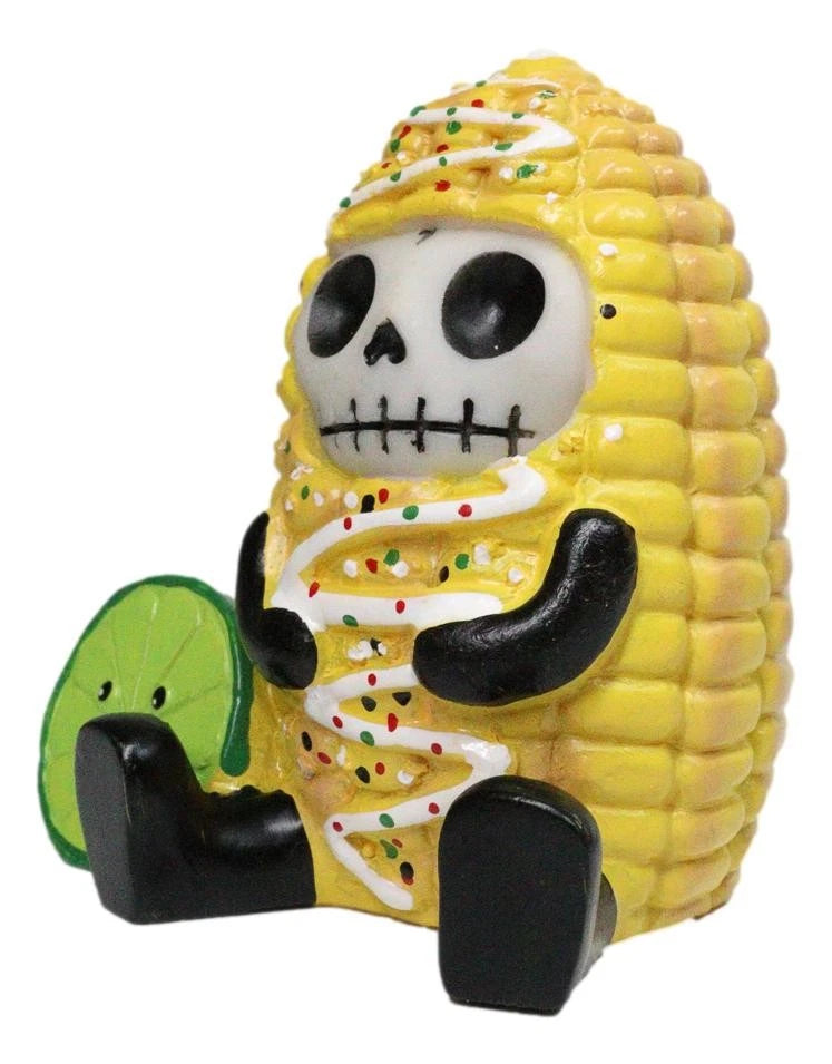 Furrybones Elotito Zesty Corn and Lime Snack Skeleton Figurine Furry Bones-3