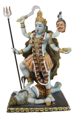 Gift Mahavidya Devi Kali Holding Severed Head Of The Ego Figurine 9"Tall-5