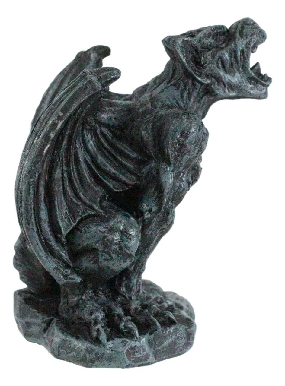 Howling Gothic Winged Werewolf Wolf Man Gargoyle Decorative Miniature Figurine-3