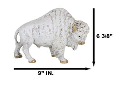 Native American Sacred White Bison Buffalo Decor Resin Figurine 8.75"L-5