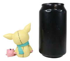 Furrybones Porky Winter Pig Bacon Pink Piggy Skeleton Figurine Furry Bones-3