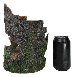 Rustic Forest Tree Steppes Faux Wooden LED Display Stand Figurine For Miniatures-5