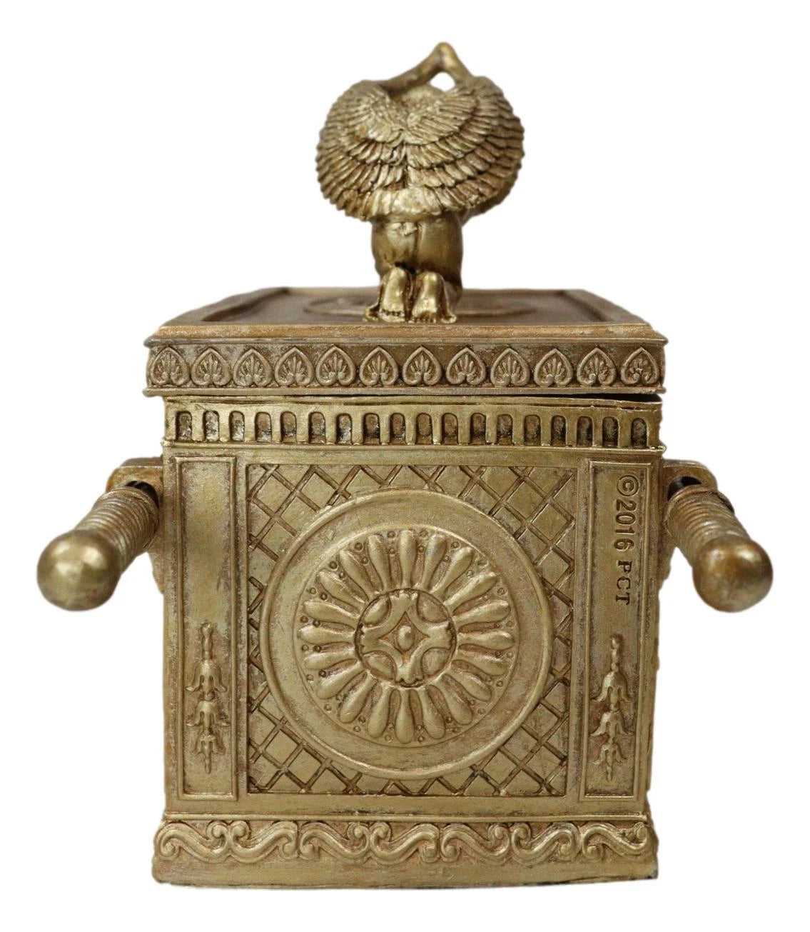 Golden Ark Of The Covenant With Cherubim Angels Decorative Box 9.5"L (1:8 Scale)-5