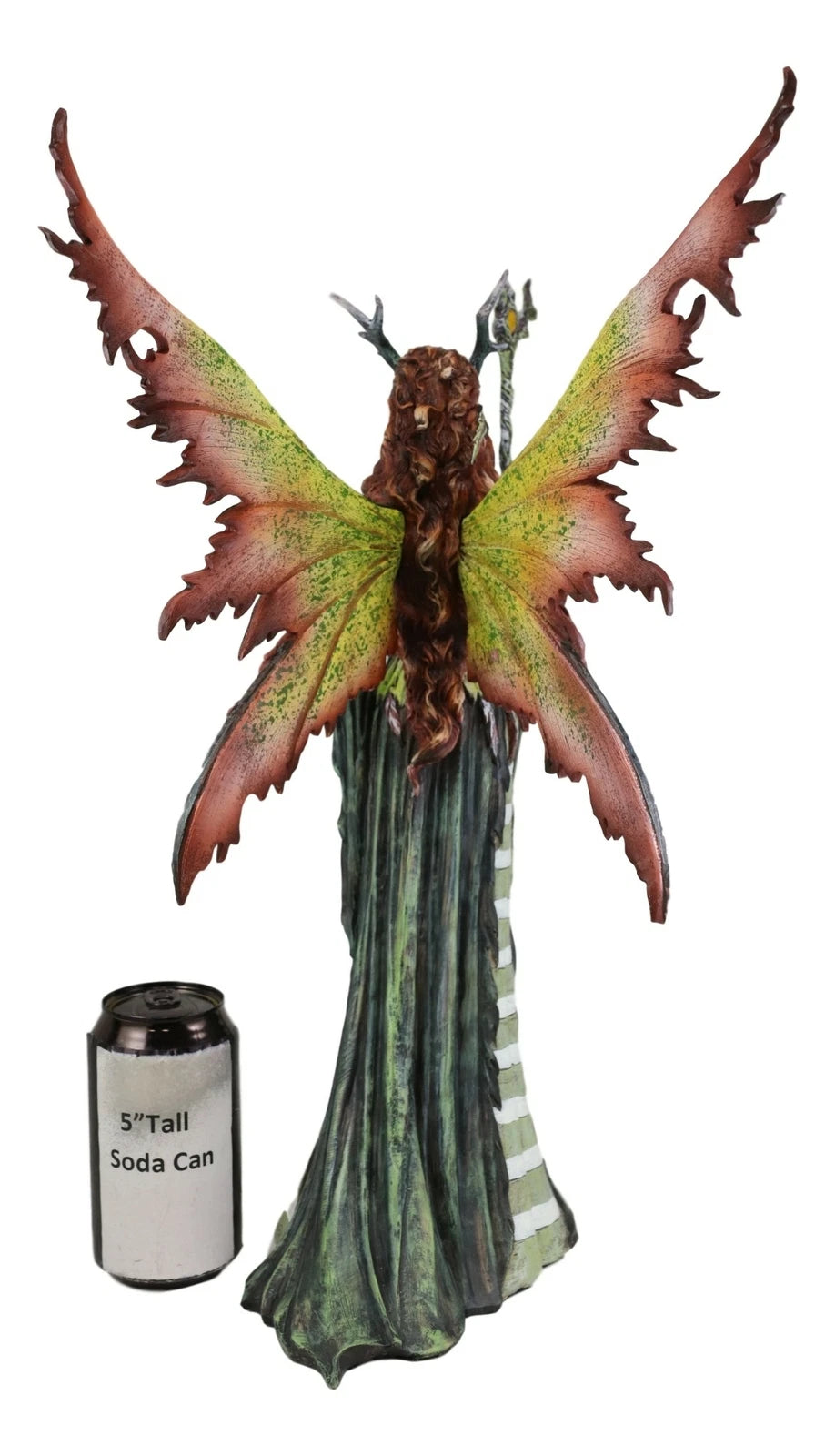 Greenwoman Dryad Fairy with Merlin's Staff Statue 19" Tall Amy Brown Fae-5