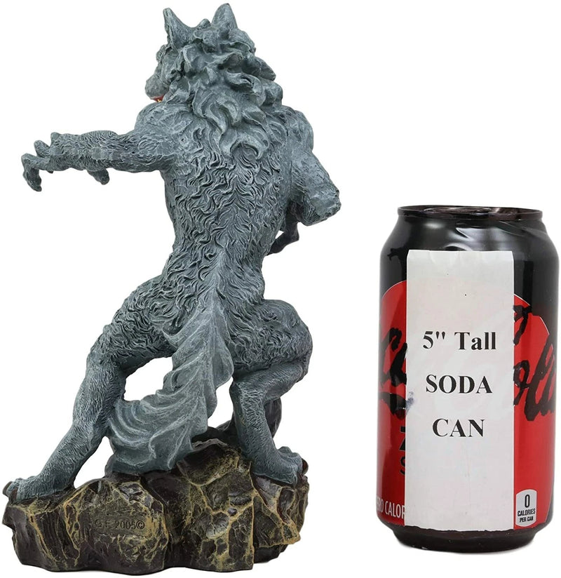 Portavelas de té de hombre lobo gótico Estatua de bestia licántropa Figura de hombre lobo-5