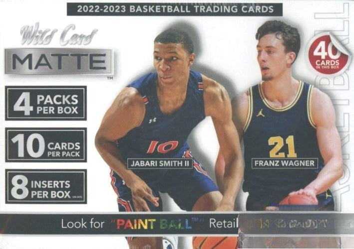2022/23 Wild Card Basketball EXCLUSIVE MATTE Factory Sealed Blaster Box-8 INSERT