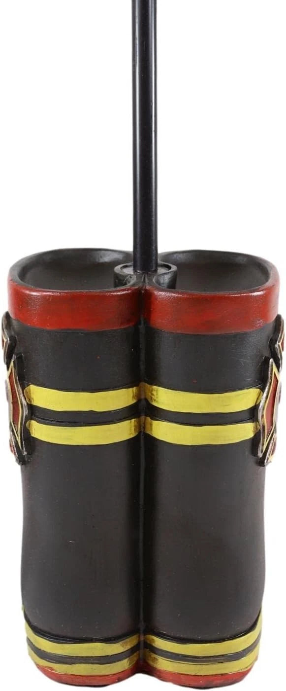 American Hero Fire Fighters Fireman Boots Desktop Table Lamp With Laced Shade-6