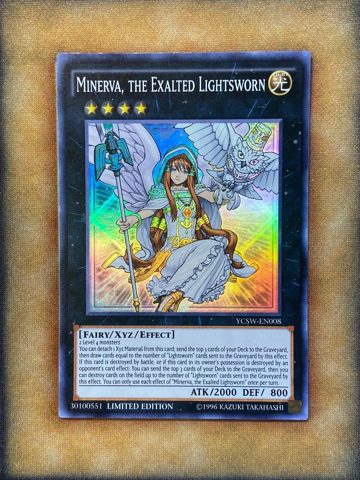 Yugioh Minerva, the Exalted Lightsworn YCSW-EN008 Super Rare Limited Edition NM-1