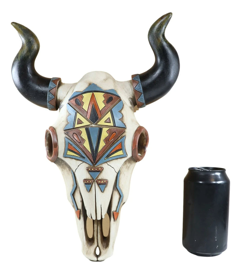 Rustic Western Southwest Vector Arrows Tiki Art Bison Bull Cow Skull Wall Decor-5