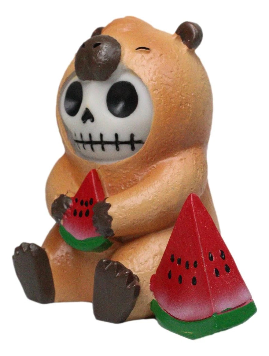 Furrybones Adorable Capybara With Watermelon Skeleton Figurine Furry Bones-6