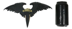 Ravenger Thanatos Raven Crow Skull With Black Angel Wings Wall Decor Plaque-4