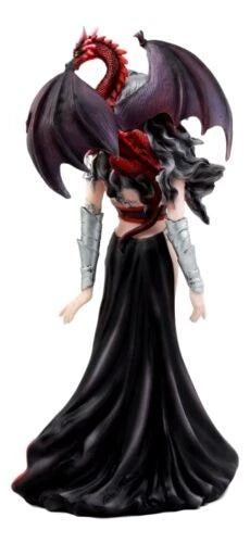 Nene Thomas Red Fire Dragon Witch Statue 12"H Queen Of Shadows Severeielle Decor-4