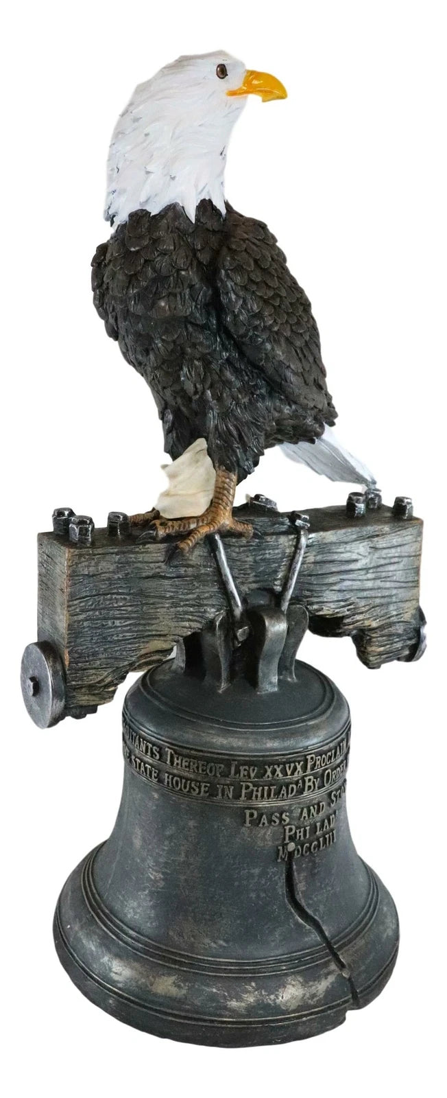 Estatua de la Campana de la Libertad del Águila Calva de la Gloria Patriótica Estadounidense del Día de la Independencia-3