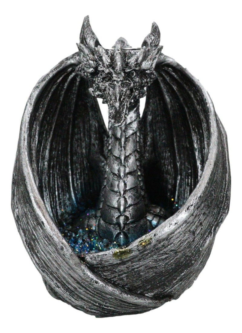 Ancient Wise Dragon Flame Protecting Rune Crystals Backflow Cone Incense Burner-8