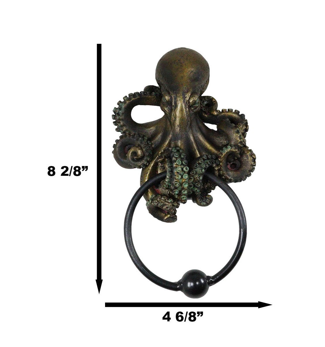 Deep Ocean Creature Octopus Door Knocker 8.5"Tall Kraken Monster Cthulhu-6