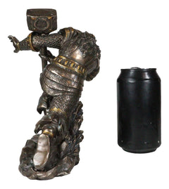 Asgard God Of Thunder Thor Wielding Mjolnir Hammer Figurine Charging Thor Statue-5