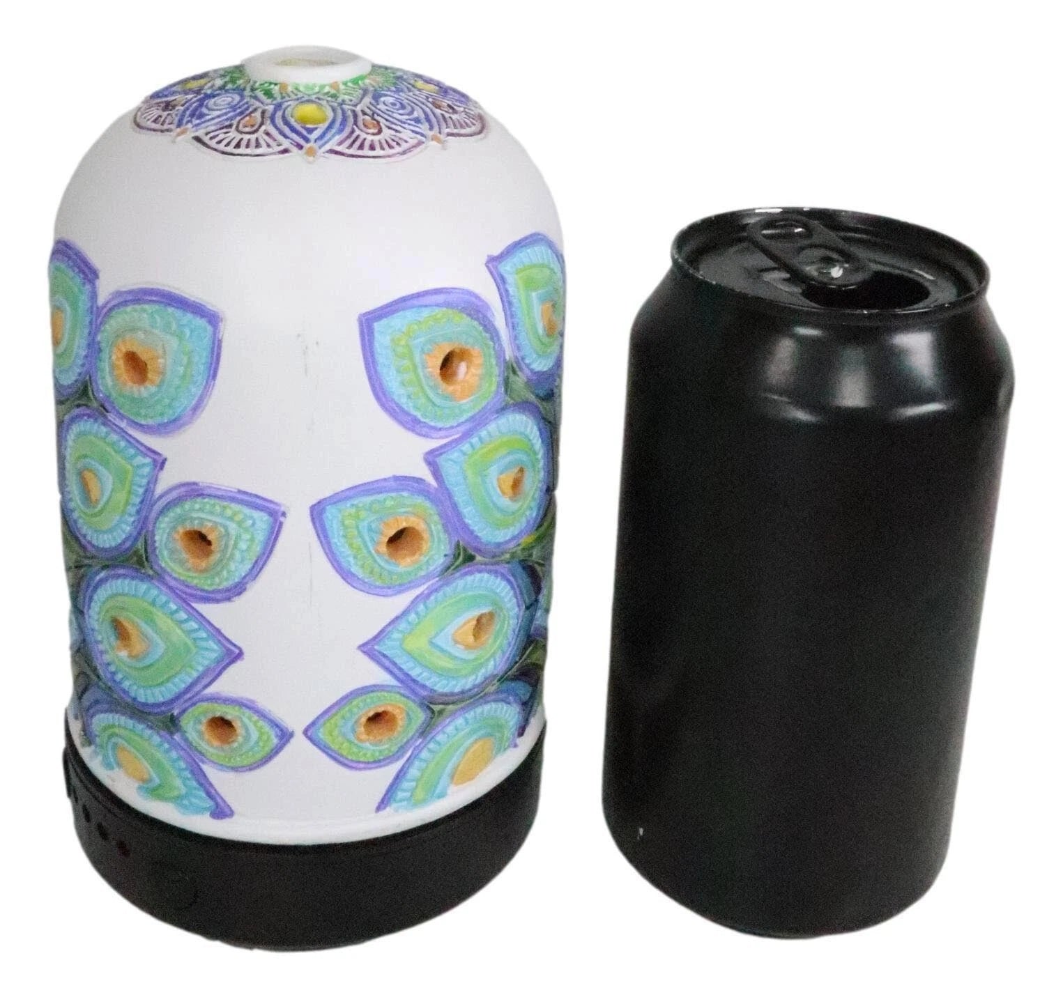 Beautiful Wildlife Peacock Train Aroma Oil Diffuser With Colorful LED Lights-3
