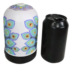 Beautiful Wildlife Peacock Train Aroma Oil Diffuser With Colorful LED Lights-3