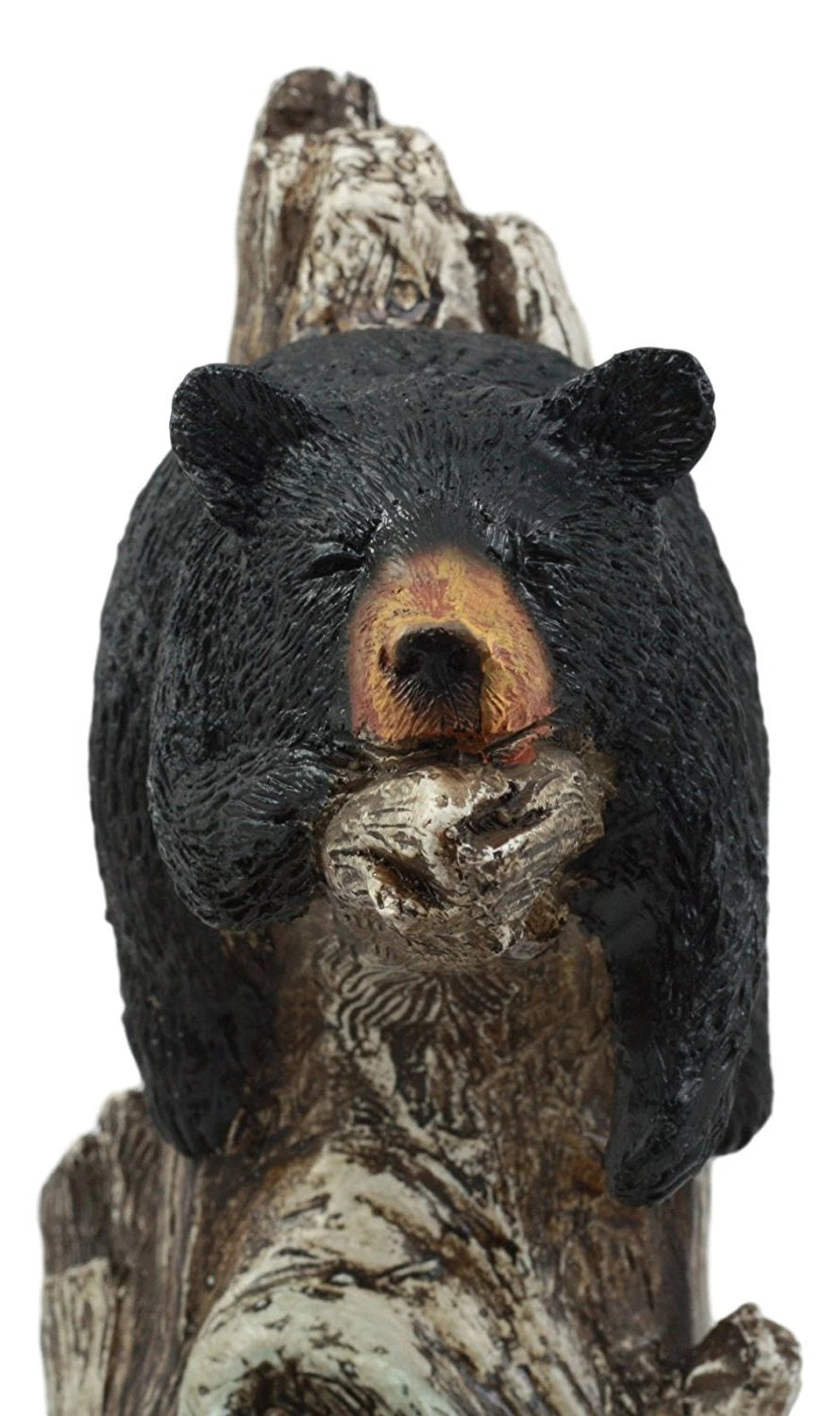 Lazy Days Of Summer Black Bear Sleeping On Tree Branch Statue-6