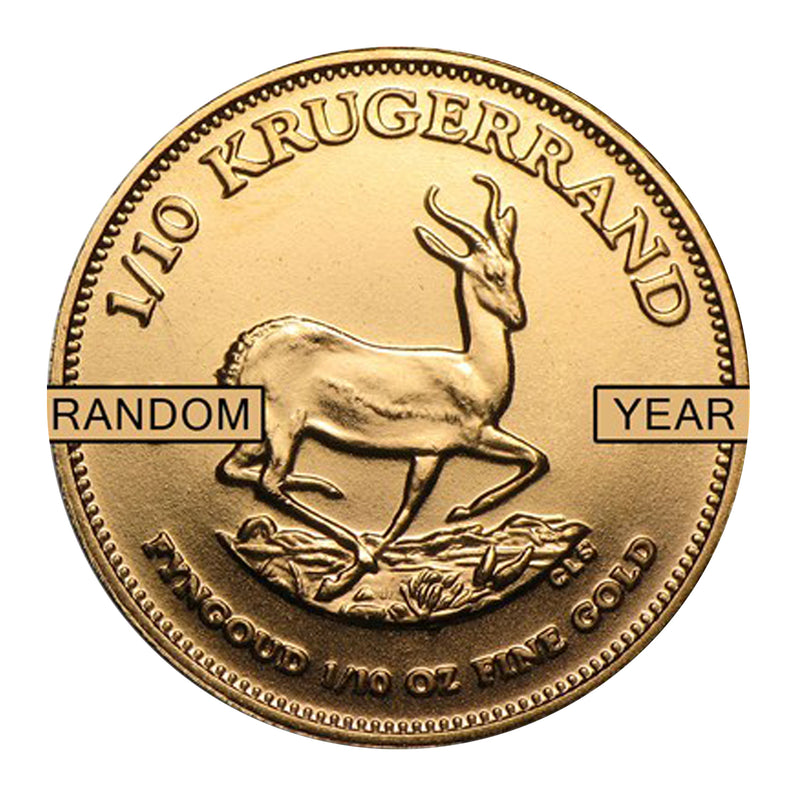 Sudáfrica (1/10 oz) Krugerrand de oro - Año aleatorio-2