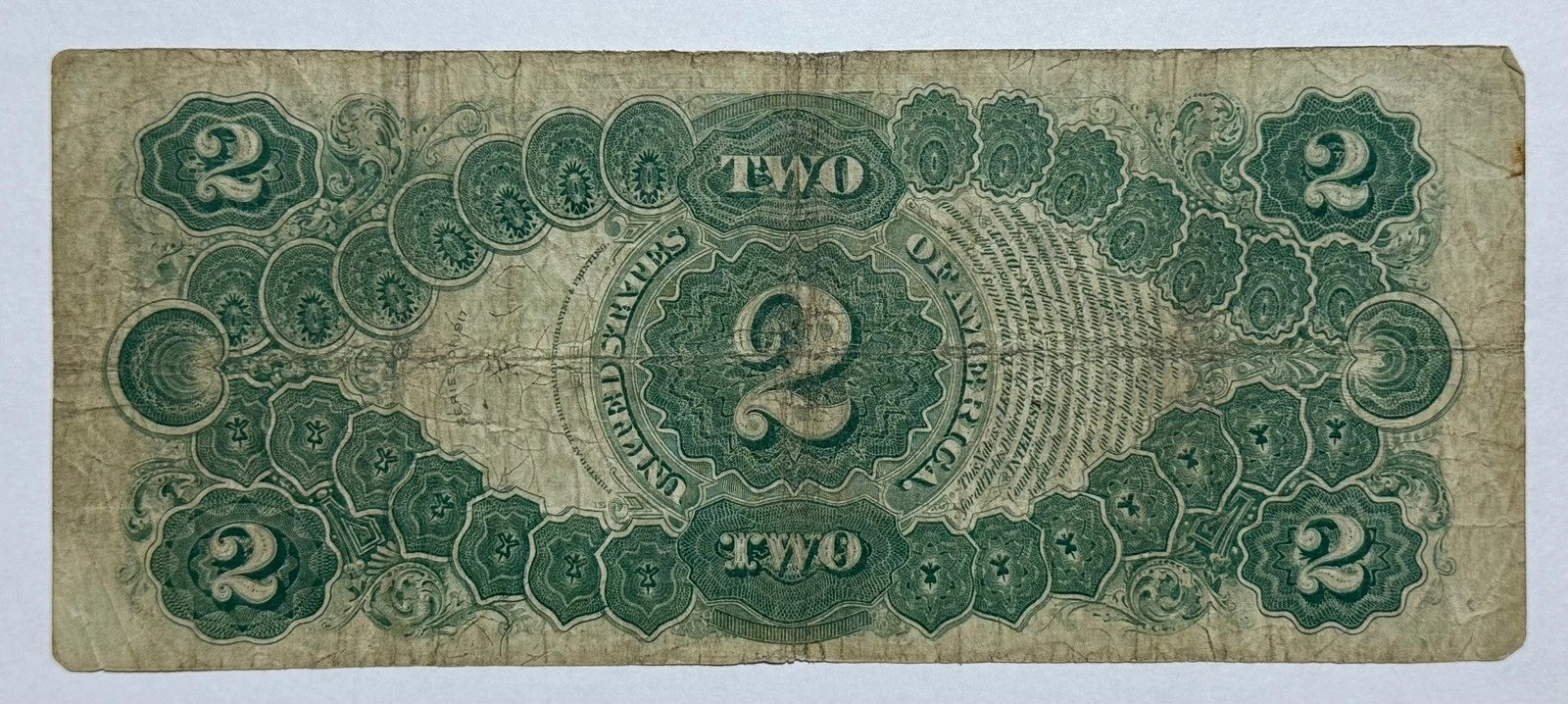 1917 $2 Bill United States Note Legal Tender Large Size 977A-WYMN
