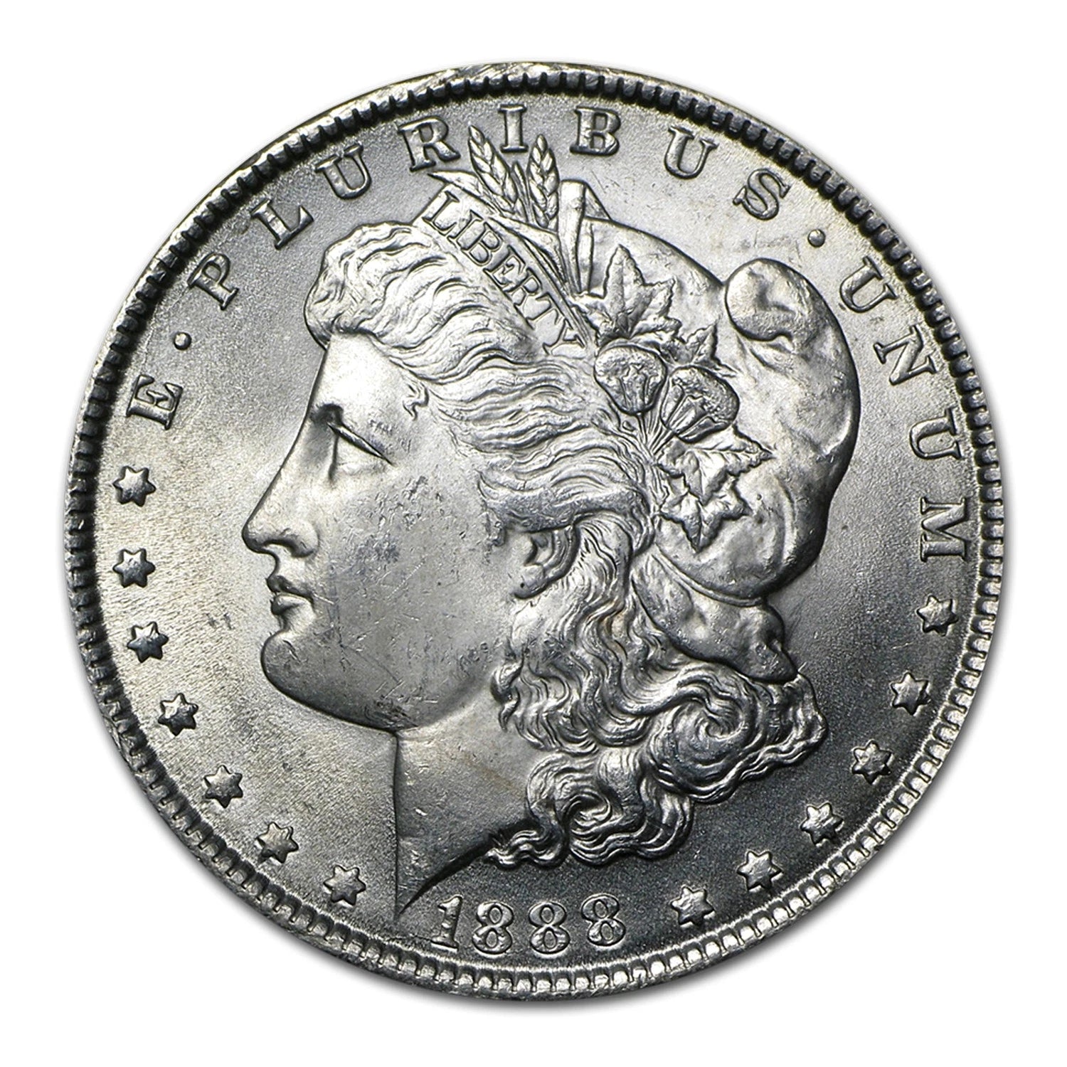 1888 P Morgan Silver Dollar $1 Brilliant Uncirculated BU 90% Silver-2