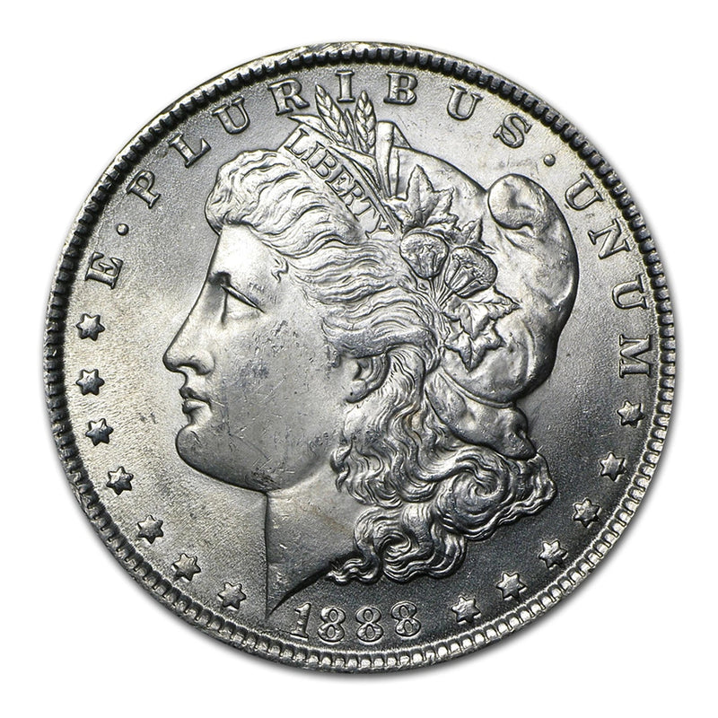 1888 P Morgan Silver Dollar $1 Brilliant Uncirculated BU 90% Silver-2