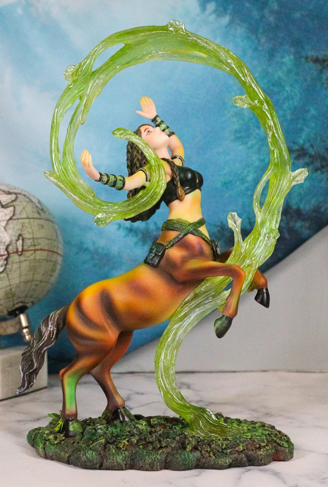 Elemental Bender Wizard Sorceress Centaurides Summoning Magic Figurine