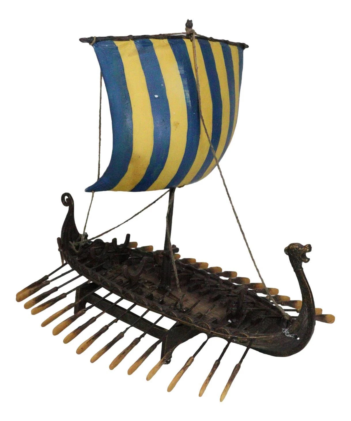 Scandinavian Viking Middle Ages War Ship Battle Longship Prototype Sculpture-8