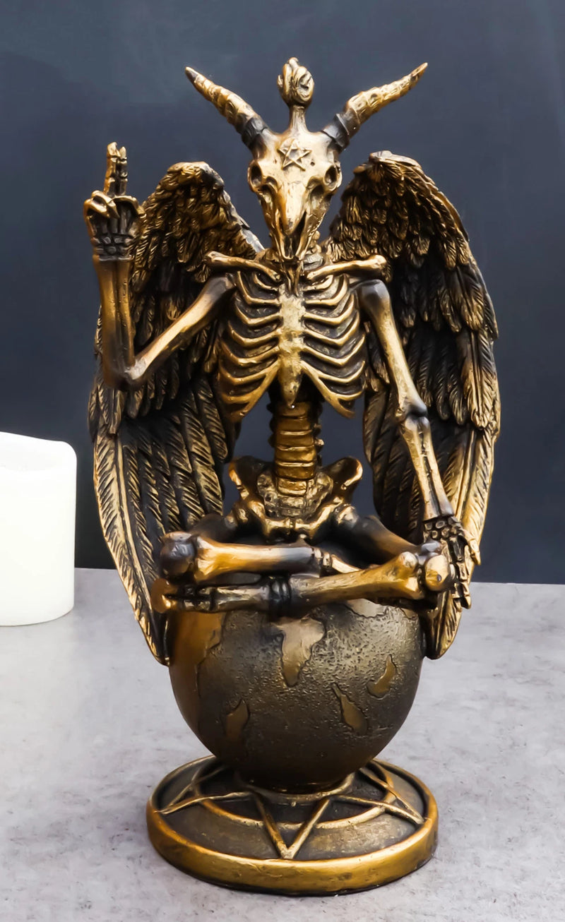 Eliphaz Levi Winged Sabbatic Goat Baphomet Skeleton Bone Creature Figurine-1
