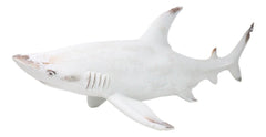 Nautical Ocean Marine Great White Shark Swimming Antiqued White Figurine 19.5"L-6