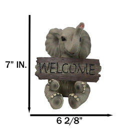 Figura de cría de elefante con la trompa hacia arriba, bienvenida a la vida silvestre de la selva, safari de sabana-8