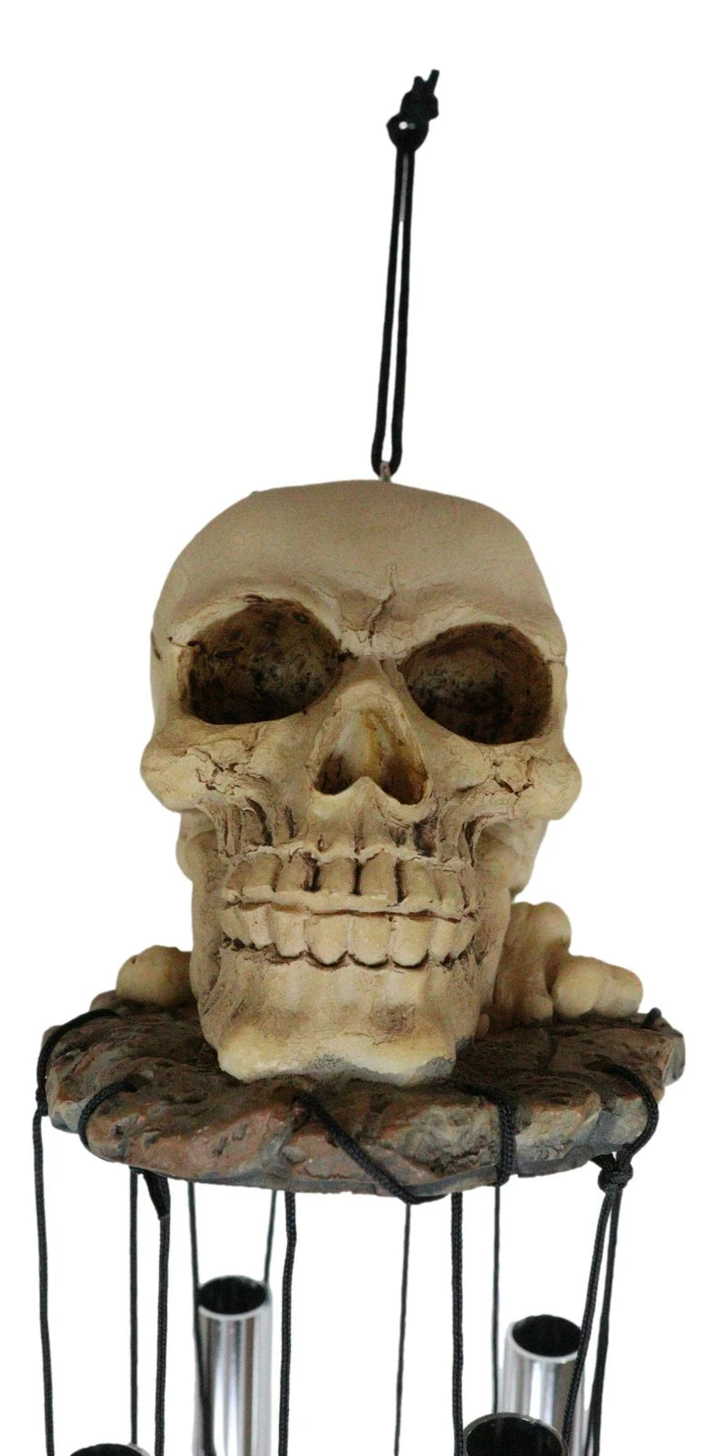 Halloween Freaky Oversized Skull Wind Chime Home Patio Skeleton Cranium Decor-5
