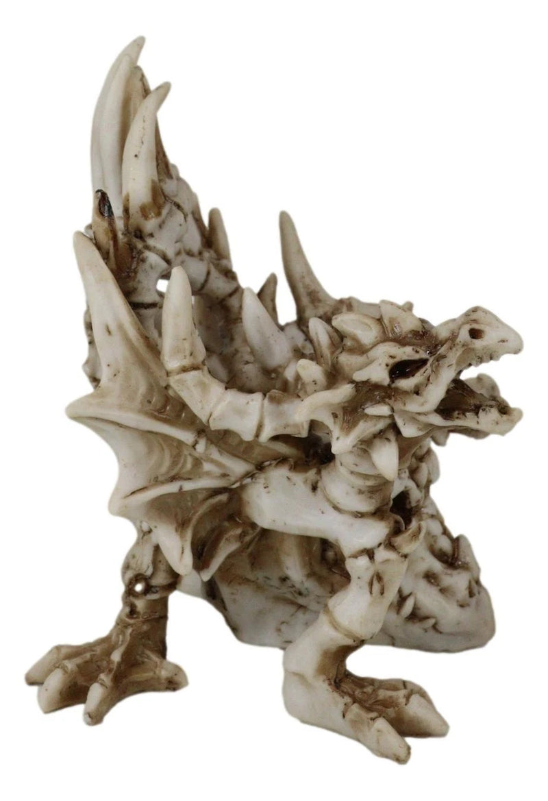 Legendary Arthurian Merlin Dragon Skulls Bones Skeletons Throne Chair Figurine-7
