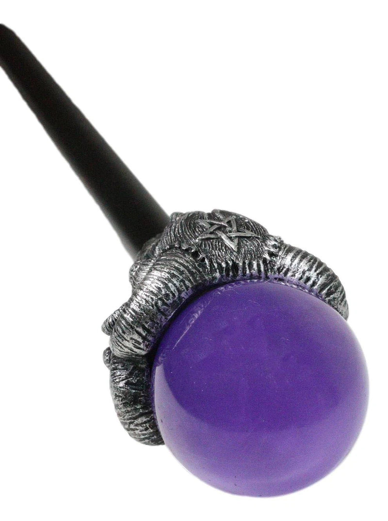 Dark Occult Pentagram Baphomet Sabbatic Goat of Mendes Swagger Stick Cane Staff-5