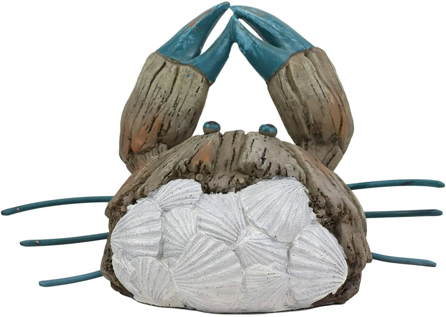 Ocean Marine Pincer Crab with Sea Shells Resin Decorative Figurine 7.25" L-2