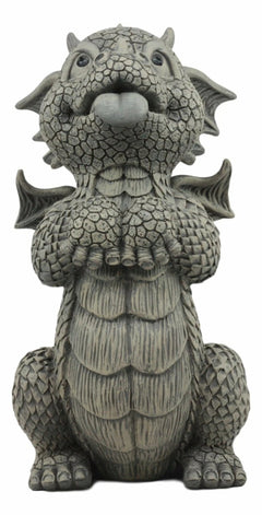 Whimsical Garden Dragon Begging For Attention Statue 10.25" H Baby Dragon-4
