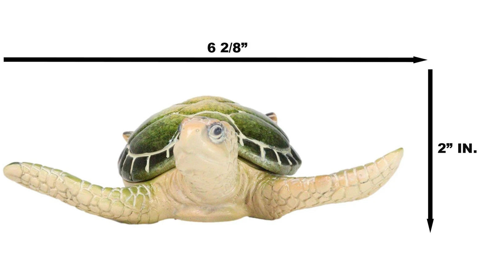 Ocean Marine Green Sea Turtle Decorative Key Stash Decorative Trinket Box-3