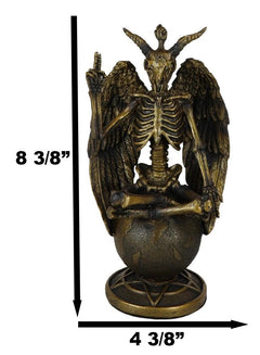 Eliphaz Levi Winged Sabbatic Goat Baphomet Skeleton Bone Creature Figurine-5