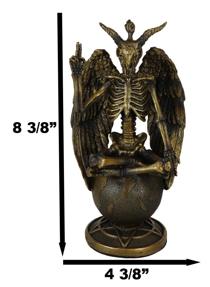 Eliphaz Levi Winged Sabbatic Goat Baphomet Skeleton Bone Creature Figurine-5
