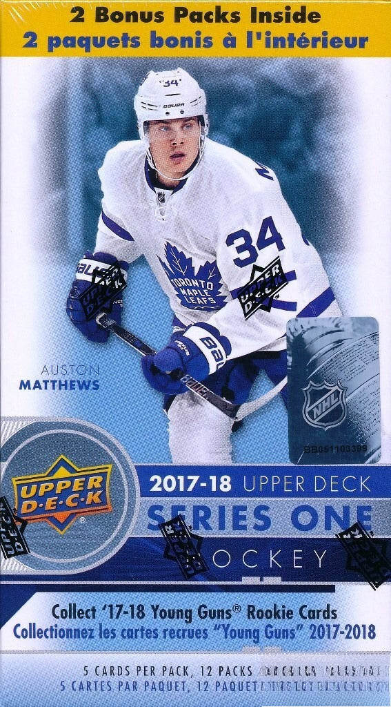 2017/18 Upper Deck Series 1 Hockey HUGE Sealed 12 Pack Blaster Box-2 Young Guns-1