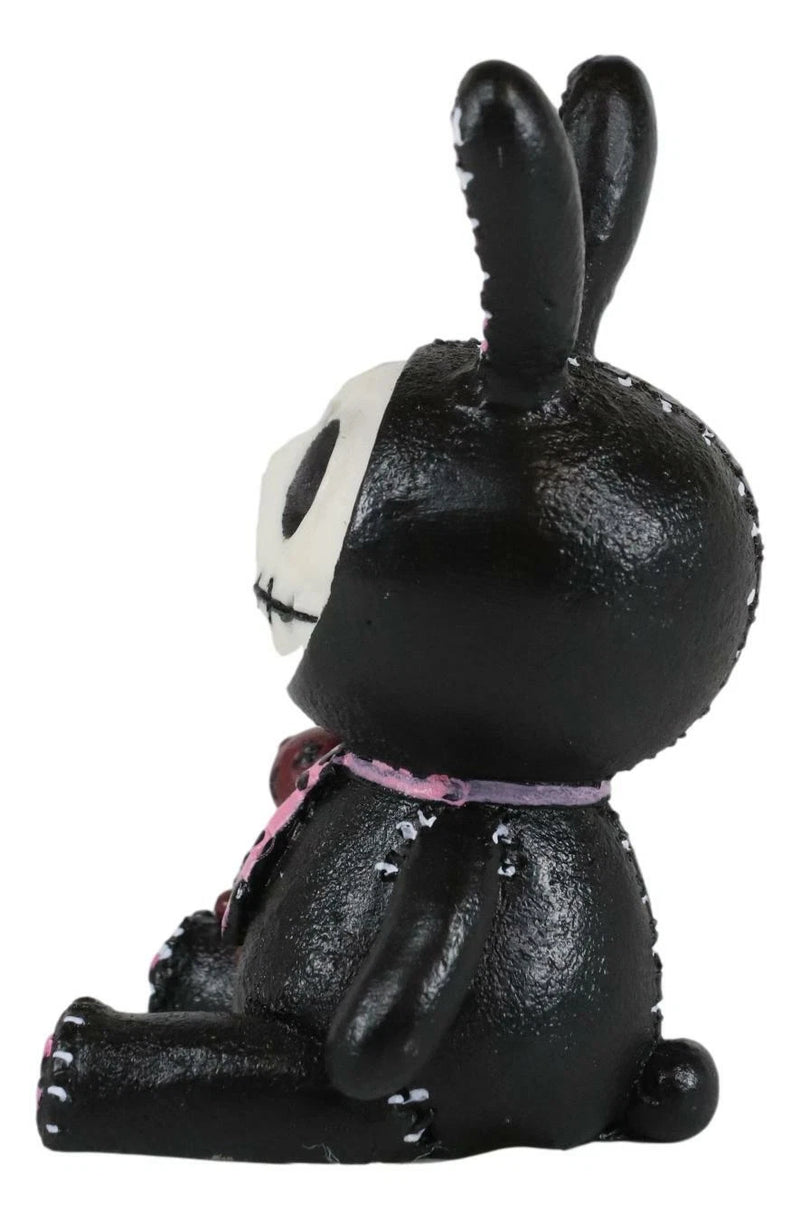 Furry Bones Bun Bun Black Pink Polkadot Tie Bunny Rabbit Skeleton Figurine-3