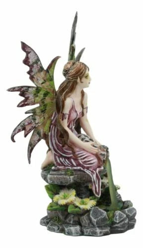 Mythical Goddess Moss Fairy With Elixir Of Youth By Sacred Lagoon Statue 8"Tall-3