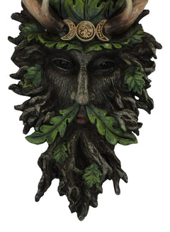Antler King Crown Celtic Greenman Wicca Triple Moon Tree Ent Wall Decor Plaque-3